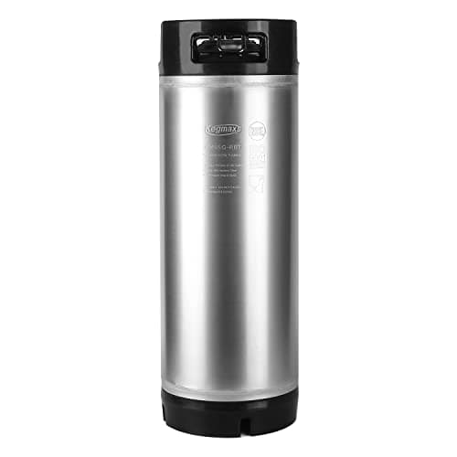 TMCRAFT New 5 Gallon Ball Lock Keg, Stainless Steel Beer Keg with Dual Rubber Handle for Home Brew